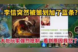李信突然被策划加了蓝条？大批玩家强烈抵制，看到原因我怒了