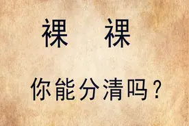 说文解字：汉字“裸”和“祼”，给你3秒钟能分清吗？视频封面