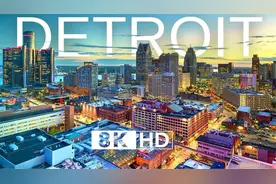 【8K航拍】美国 密歇根州 底特律 Detroit, Michigan, USA 🇺🇸视频封面