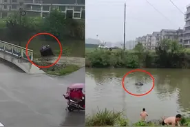 宁乡一小车失控冲入河中，驾驶员水中挣扎，救上岸已无生命体征视频封面