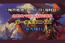 魔兽世界10.07巨龙时代第一赛季第二十周大秘境职业强度排行视频封面