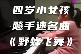 四岁小女孩演奏炫技、飚手速名曲《野蜂飞舞》视频封面