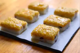 网上好评如潮的黄米凉糕，教你在家做，软糯香甜，好吃不粘牙