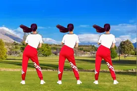 活力DJ 健身操《预约》背面，动感燃脂，摆跨瘦腰，简单易学