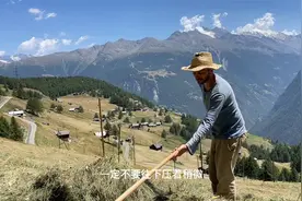 中国小伙被瑞士邻居拉去阿尔卑斯山上割草去了，实际是去干饭去了视频封面