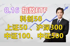 8.16 指数ETF点评：上证50、沪深300、中证100、中证500、科创50视频封面