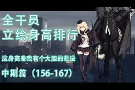 【明日方舟统计向】全干员立绘身高排行（第二期·156-167）