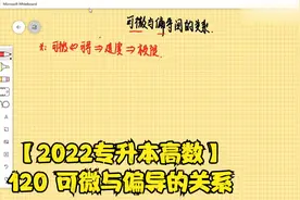 【2022专升本高数】120 可微与偏导的关系视频封面