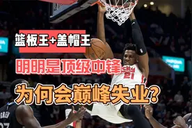 篮板第一，盖帽也第一，明明是NBA顶级中锋，为何巅峰失业呢？视频封面