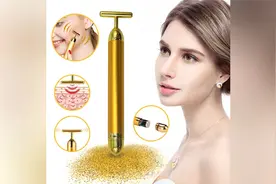美容棒 黄金棒黄金按摩24k美容按摩棒 T型电动按摩仪 v脸美容按摩视频封面
