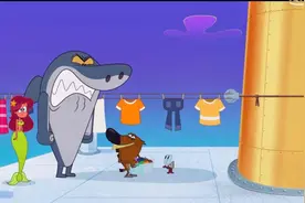 鲨鱼哥把美人鱼抱在怀里，好怕鬣狗吃掉美人鱼