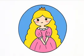 教你画可爱的小公主简笔画，简单漂亮，画在手账上吧