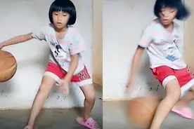 10岁女娃自学打篮球帅气十足 梦想走出县城进入更专业的体校学习