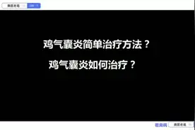 鸡气囊炎简单治疗方法？鸡气囊炎如何治疗视频封面