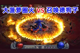 暗黑2召唤德鲁伊，大菠萝的圈火，狗子能挺住吗