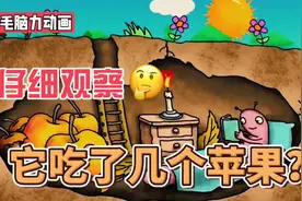 【脑力小动画】毛毛虫吃了几个苹果？视频封面
