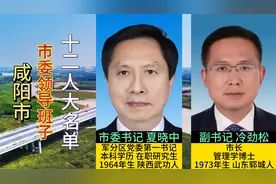 咸阳市现任市委领导班子，12位咸阳政府领导人都是哪里人什么学历视频封面