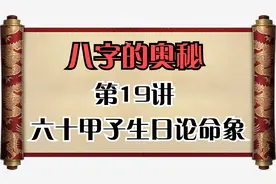 八字的奥秘，第19讲，六十甲子生日论命象视频封面