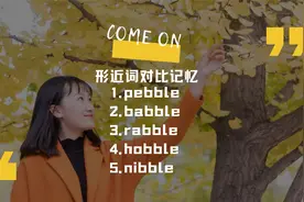 琐碎时间捡单词之形近词分享pebble,babble,rabble等