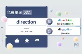 色彩单词记忆-direction-自然拼读词根词缀-高中四级六级雅思GRE