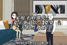 家庭矛盾激化！丈夫深夜加班，妻子驱赶公公婆婆，丈夫毅然离婚！视频封面