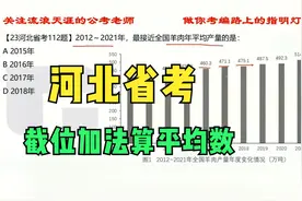 河北省公务员考试，资料分析年平均数，截位加法视频封面