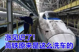 涨见识了！高铁原来是这么洗车的视频封面