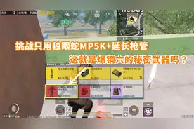 挑战只用独眼蛇MP5K+延长枪管，强势拿下钢铁阵线6级甲，太强了！视频封面