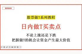 股票做T教程：日内做T买卖点，上涨下跌做T模型案例讲解我的理念视频封面