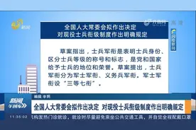 重磅！现役士兵衔级制度草案提请审议，军士军衔将设“三等七衔”视频封面