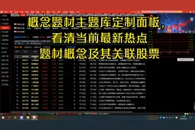 概念题材主题库定制面板，看清当前最新热点题材概念及其关联股票视频封面