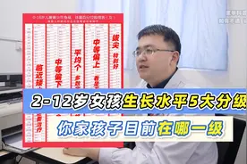 2-12岁女孩生长水平5大分级，你家孩子目前在哪一级，对照一下视频封面