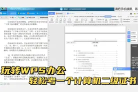 玩转WPS办公，轻松考一个计算机二级证书视频封面