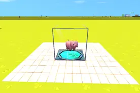 迷你世界：转圈水晶猪教学 小猪在玻璃柜子里面 转圈圈