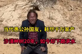 他花光千万家产，沙漠种树，如今却下跪求水？为何如此之难视频封面