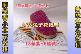 玉儿纺新版兔子花编织教程，粗毛线如何织兔子花，打几排视频封面