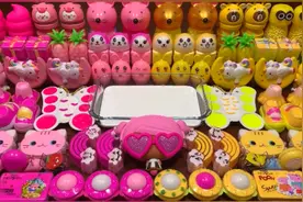 特别的粉红和黄色的史莱姆解压玩具！随机混合成黏液~萌娃最爱~