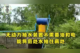 自制无动力抽水泵，实现了把水从低处抽往高处视频封面