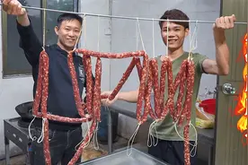 四川腊肠这么吃过瘾！800块10斤吃得满嘴是油，一口接一口太香了视频封面