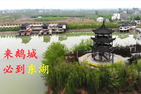 航拍河北邯郸广平县东湖公园，来了这里就知道为什么叫鹅城了视频封面