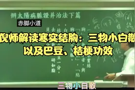 倪师解读寒实结胸：三物小白散以及巴豆、桔梗功效视频封面