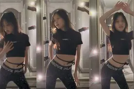 甜馨穿露脐装跳舞，打扮成熟引网友质疑，网友：李小璐怎么当妈的视频封面