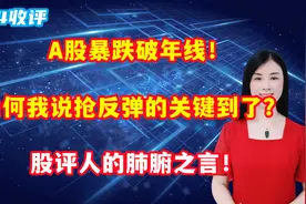 A股暴跌破年线！为何我说抢反弹的关键到了？股评人的肺腑之言！视频封面