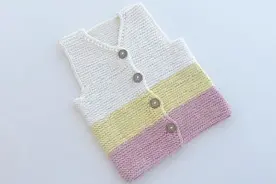 无缝婴儿背心编织，拼色条纹，简洁漂亮，操作过程完整，简单易懂视频封面