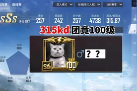 团竞100级，同时也是315kd的四排无敌战神！视频封面