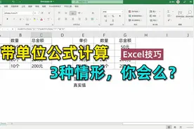 Excel技巧：带单位的数据进行公式计算，分3种情况视频封面