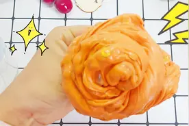 史莱姆教程，放置两天的硬泥只加入一种材料就变柔软好玩，很神奇