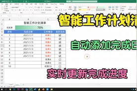 制作工作计划表，自动记录完成日期与当前进度，让工作井井有条视频封面