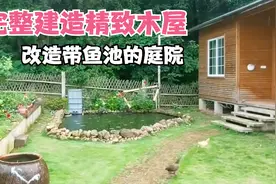 打工小伙离开城市回到家乡，完整建造精致木屋，改造带鱼池的庭院视频封面
