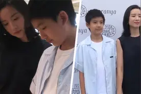 董洁分享和儿子互动亲密有爱！顶顶健谈阳光帅气，搂抱妈妈似姐弟视频封面